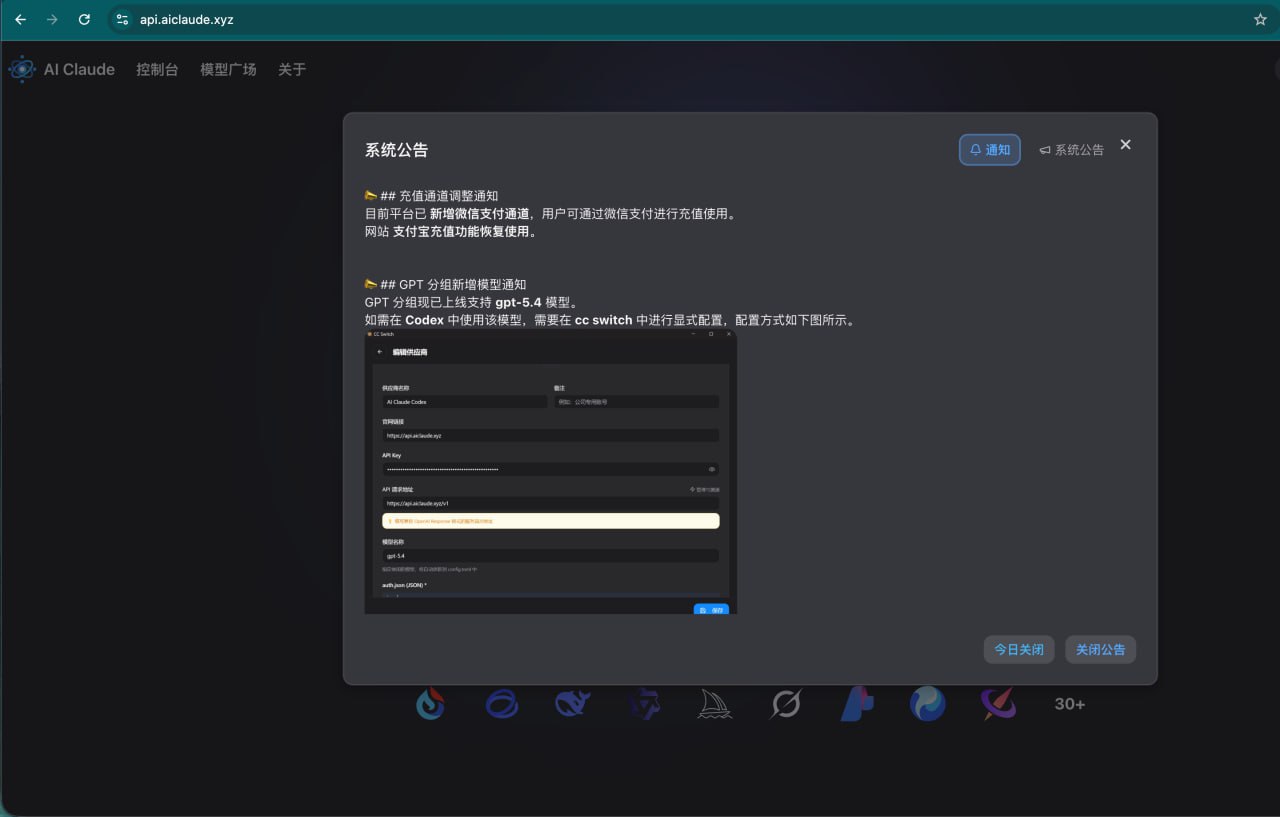 api.aiclaude.xyz 首页
